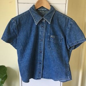 GUESS vintage short-sleeve denim button up